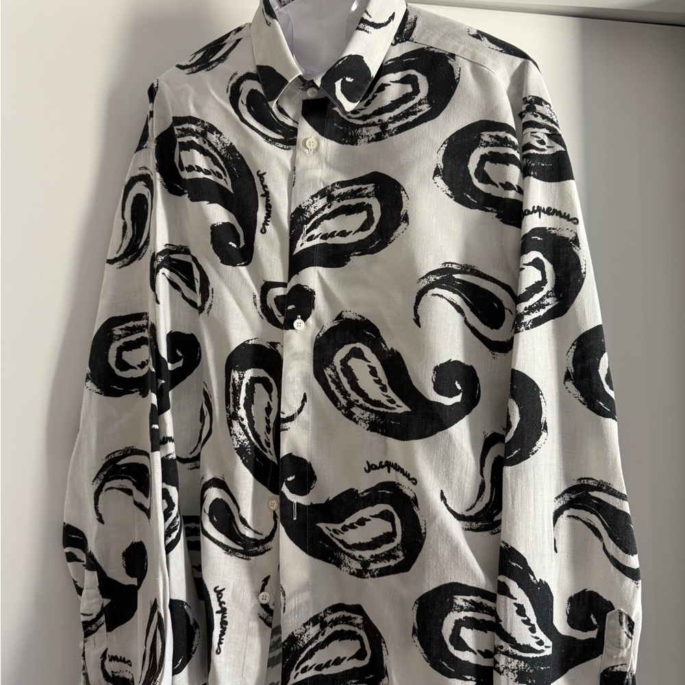 Jacquemus Black and White Button Down Shirt 50 Large